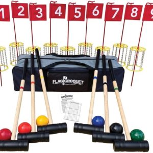 6 Player Flag Croquet Set 32" Handles