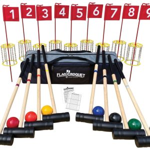 8 Player Flag Croquet Set 32" Handles